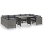Set de muebles de jardín 10 pzas y cojines ratán sintético gris de , Conjuntos de jardín - Ref: Foro24-3059768, Precio: 666,1...