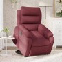 Sillón eléctrico reclinable elevable de tela rojo tinto en Sillones | Comprar online en Foru.es