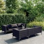 Sofás de jardín 7 piezas y cojines ratán sintético gris oscuro de , Conjuntos de jardín - Ref: Foro24-3099800, Precio: 623,67...