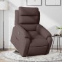 Sillón eléctrico reclinable elevable de tela marrón oscuro en Sillones | Comprar online en Foru.es