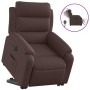 Sillón eléctrico reclinable elevable de tela marrón oscuro en Sillones | Comprar online en Foru.es