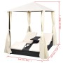 Tumbona doble con cortinas ratán sintético negro de vidaXL, Camas para exteriores - Ref: Foro24-42891, Precio: 419,12 €, Desc...
