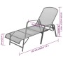Tumbona de acero gris antracita de vidaXL, Tumbonas - Ref: Foro24-42725, Precio: 158,80 €, Descuento: %