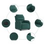 Sillón eléctrico reclinable elevable de tela verde oscuro en Sillones | Comprar online en Foru.es