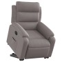 Sillón eléctrico reclinable elevable de tela gris taupe en Sillones | Comprar online en Foru.es