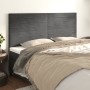 Cabeceros 4 unidades de terciopelo gris oscuro 90x5x78/88 cm de , Cabeceros y pies de cama - Ref: Foro24-3116533, Precio: 87,...