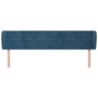 Cabecero de terciopelo azul oscuro 183x23x78/88 cm de , Cabeceros y pies de cama - Ref: Foro24-3117348, Precio: 74,04 €, Desc...