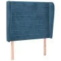 Headboard with dark blue velvet ears 93x23x118/128 cm by , Headboards and footboards - Ref: Foro24-3118136, Price: 83,61 €, D...
