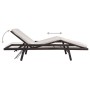 Tumbona con cojín de ratán sintético marrón de vidaXL, Tumbonas - Ref: Foro24-43107, Precio: 131,99 €, Descuento: %