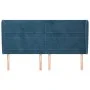 Headboard with dark blue velvet ears 183x23x118/128 cm by , Headboards and footboards - Ref: Foro24-3118160, Price: 133,72 €,...