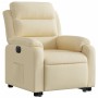 Sillón eléctrico reclinable elevable de tela color crema en Sillones | Comprar online en Foru.es