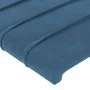 Headboard with dark blue velvet ears 183x23x118/128 cm by , Headboards and footboards - Ref: Foro24-3118160, Price: 133,72 €,...