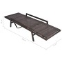Tumbona con cojín de ratán sintético marrón de vidaXL, Tumbonas - Ref: Foro24-43107, Precio: 131,99 €, Descuento: %