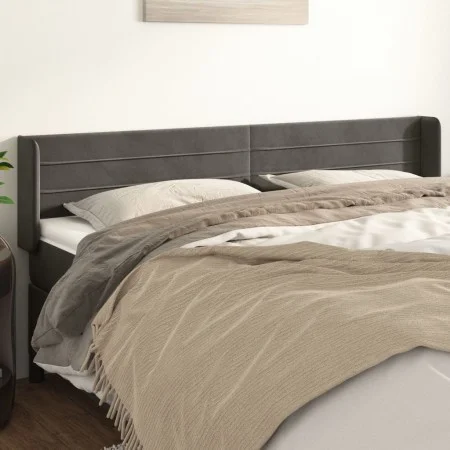 Kopfteil aus dunkelgrauem Samt, 183 x 16 x 78/88 cm von , Kopf- und Fußteile - Ref: Foro24-3118969, Preis: 57,02 €, Rabatt: %