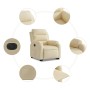 Sillón eléctrico reclinable elevable de tela color crema en Sillones | Comprar online en Foru.es