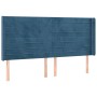 Cabecero con orejas de terciopelo azul oscuro 183x16x118/128 cm de , Cabeceros y pies de cama - Ref: Foro24-3119784, Precio: ...