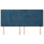 Cabecero con orejas de terciopelo azul oscuro 183x16x118/128 cm de , Cabeceros y pies de cama - Ref: Foro24-3119784, Precio: ...