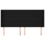 Cabecero con orejas de tela negro 203x16x118/128 cm de , Cabeceros y pies de cama - Ref: Foro24-3119744, Precio: 128,08 €, De...