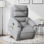 Sillón de masaje eléctrico reclinable elevable tela gris claro en Sillones | Comprar online en Foru.es