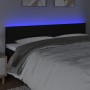 Cabecero con LED de tela negro 200x5x78/88 cm de , Cabeceros y pies de cama - Ref: Foro24-3121776, Precio: 67,32 €, Descuento: %