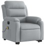 Sillón de masaje eléctrico reclinable elevable tela gris claro en Sillones | Comprar online en Foru.es