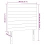 Cabecero con luces LED tela negro 90x5x118/128 cm de , Cabeceros y pies de cama - Ref: Foro24-3122548, Precio: 72,01 €, Descu...
