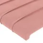 Pink velvet headboard with LED lights 100x5x118/128 cm by , Headboards and footboards - Ref: Foro24-3122611, Price: 68,99 €, ...