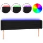 Kopfteil aus schwarzem Stoff mit LED 203x16x78/88 cm von , Kopf- und Fußteile - Ref: Foro24-3123400, Preis: 65,41 €, Rabatt: %