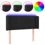 Black velvet headboard with LED 93x16x78/88 cm by , Headboards and footboards - Ref: Foro24-3123414, Price: 59,29 €, Discount: %