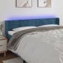 Cabecero con LED de terciopelo azul oscuro 183x16x78/88 cm de , Cabeceros y pies de cama - Ref: Foro24-3123440, Precio: 76,34...