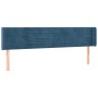 Cabecero con LED de terciopelo azul oscuro 183x16x78/88 cm de , Cabeceros y pies de cama - Ref: Foro24-3123440, Precio: 76,34...