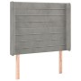 Cabecero con LED de terciopelo gris claro 93x16x118/128 cm de , Cabeceros y pies de cama - Ref: Foro24-3124224, Precio: 65,61...