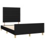 Estructura de cama con cabecero de tela negro 120x200 cm de , Camas y somieres - Ref: Foro24-3125124, Precio: 183,13 €, Descu...