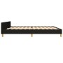 Estructura de cama con cabecero de tela negro 200x200 cm de , Camas y somieres - Ref: Foro24-3125164, Precio: 270,54 €, Descu...