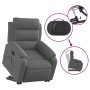 Sillón de masaje eléctrico reclinable elevable tela gris oscuro en Sillones | Comprar online en Foru.es