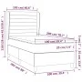 Box spring bed with pink velvet mattress 100x200 cm by , Beds and slatted bases - Ref: Foro24-3129260, Price: 341,52 €, Disco...