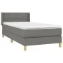 Box spring bed with dark gray fabric mattress 90x200 cm by , Beds and slatted bases - Ref: Foro24-3130242, Price: 302,88 €, D...