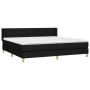 Cama box spring con colchón tela negro 200x200 cm de , Camas y somieres - Ref: Foro24-3130379, Precio: 588,98 €, Descuento: %