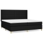 Cama box spring con colchón tela negro 200x200 cm de , Camas y somieres - Ref: Foro24-3132099, Precio: 702,30 €, Descuento: %