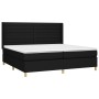 Cama box spring con colchón tela negro 200x200 cm de , Camas y somieres - Ref: Foro24-3132099, Precio: 702,30 €, Descuento: %