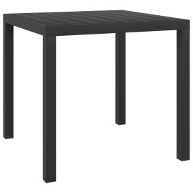 Mesa de jardín de aluminio y WPC negra 80x80x74 cm de vidaXL, Mesas de jardín - Ref: Foro24-42790, Precio: 143,64 €, Descuent...