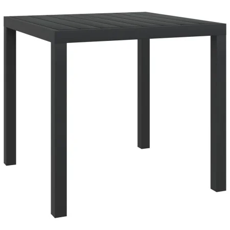 Mesa de jardín de aluminio y WPC negra 80x80x74 cm de vidaXL, Mesas de jardín - Ref: Foro24-42790, Precio: 140,86 €, Descuent...