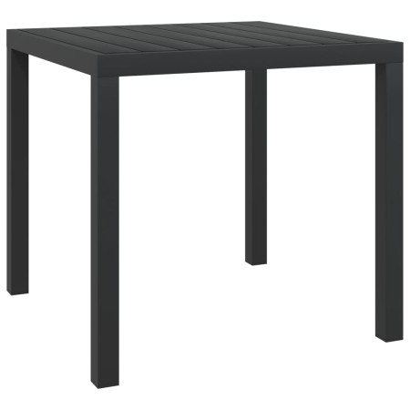 Mesa de jardín de aluminio y WPC negra 80x80x74 cm de vidaXL, Mesas de jardín - Ref: Foro24-42790, Precio: 143,64 €, Descuent...