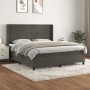 Cama box spring con colchón terciopelo gris oscuro 180x200 cm de , Camas y somieres - Ref: Foro24-3132754, Precio: 560,38 €, ...
