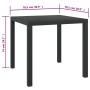 Mesa de jardín de aluminio y WPC negra 80x80x74 cm de vidaXL, Mesas de jardín - Ref: Foro24-42790, Precio: 143,64 €, Descuent...