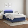 Cama box spring con colchón y LED tela azul 120x200 cm de , Camas y somieres - Ref: Foro24-3133147, Precio: 396,65 €, Descuen...