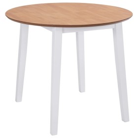 Mesa de hojas abatibles redonda MDF blanca de vidaXL, Mesas de cocina y de comedor - Ref: Foro24-245370, Precio: 150,22 €, De...