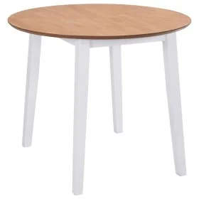 Round white MDF drop-leaf table by vidaXL, Kitchen and dining tables - Ref: Foro24-245370, Price: 147,60 €, Discount: %