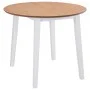 Round white MDF drop-leaf table by vidaXL, Kitchen and dining tables - Ref: Foro24-245370, Price: 147,60 €, Discount: %
