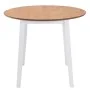 Round white MDF drop-leaf table by vidaXL, Kitchen and dining tables - Ref: Foro24-245370, Price: 147,60 €, Discount: %